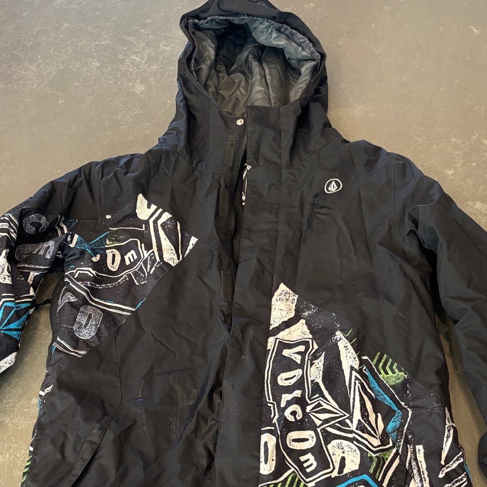 Volcom Black Multicolor Kids Ski Jacket